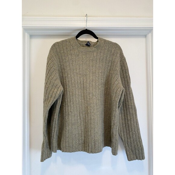 GAP Other - VTG Y2K Gap Men’s 100% Lambs Wool Pullover Ribbed Sweater Knit Green Size XL